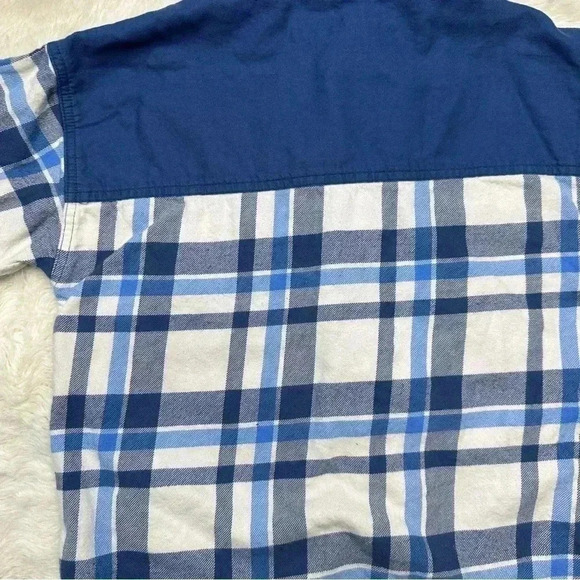 Zara Shirt Flannel Button-up Blue & White Size 4-5 Years - Picture 13 of 16